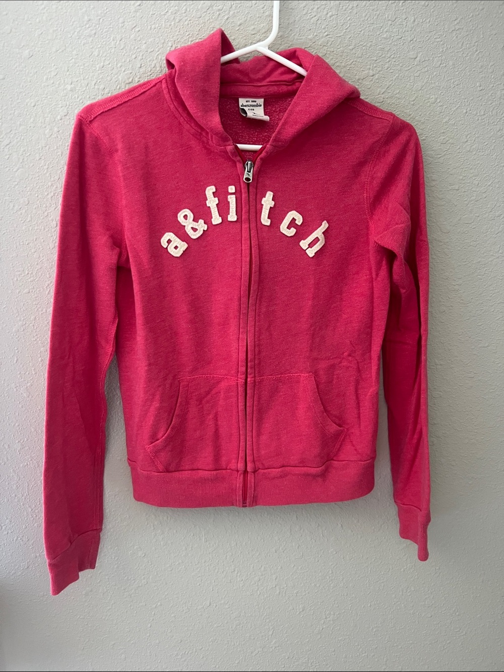 abercrombie kids hot pink zip-up hoodie kids xl
